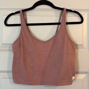 Vuori cropped cami with shelf bra